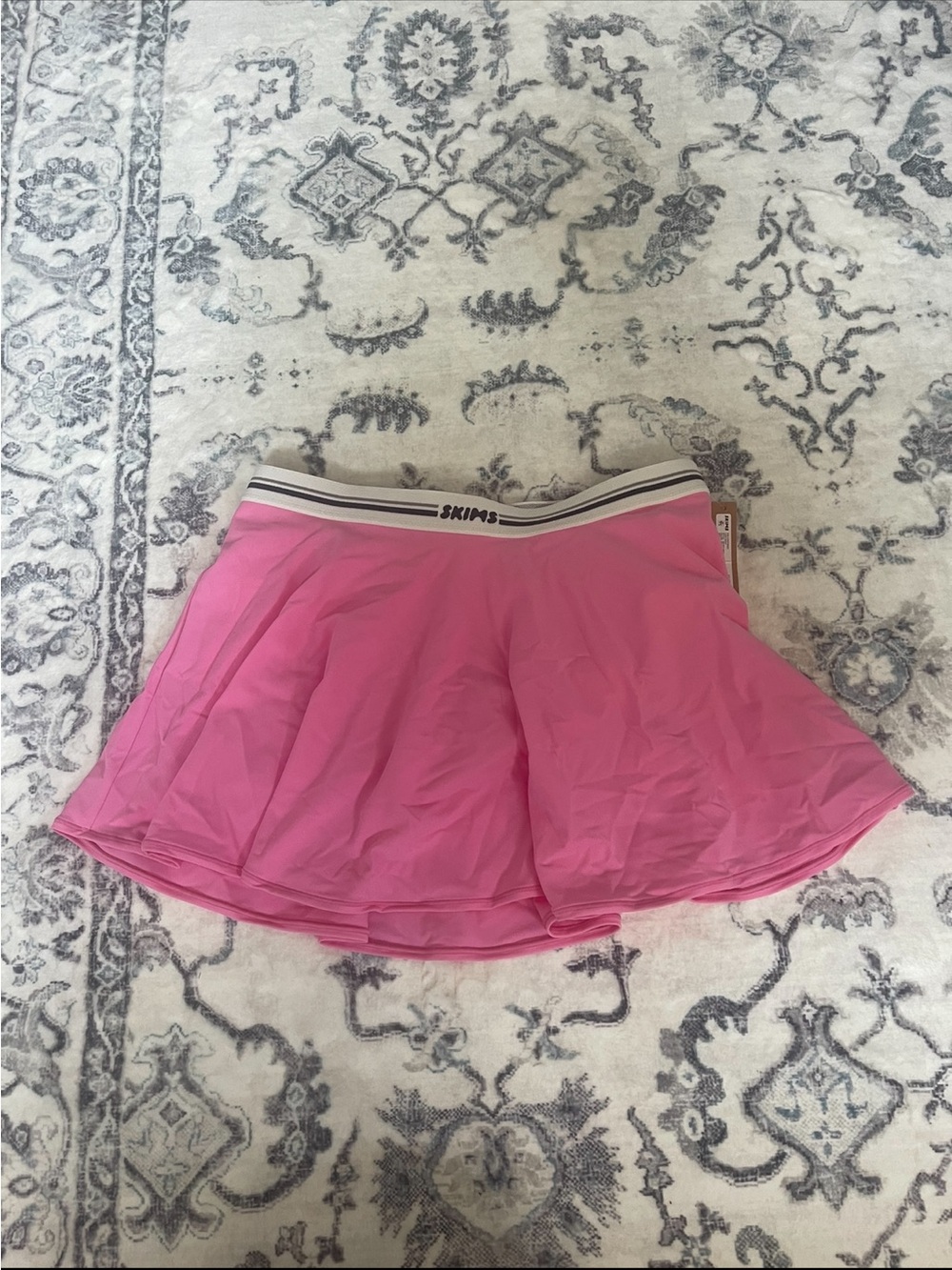 SKIMS Hot Pink Athletic Skirt with Logo Waistband